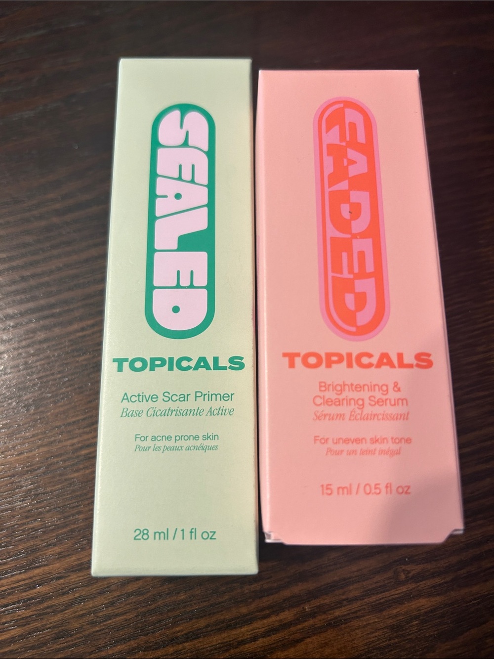 NIB SEALED & FADED Topicals Skincare Duo